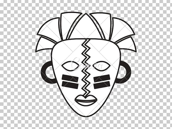 African mask icon outline style Royalty Free Vector Image