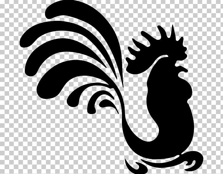Rooster Chinese Zodiac Chinese Calendar Chinese New Year PNG, Clipart, Artwork, Beak, Bird, Black And White, Chicken Free PNG Download