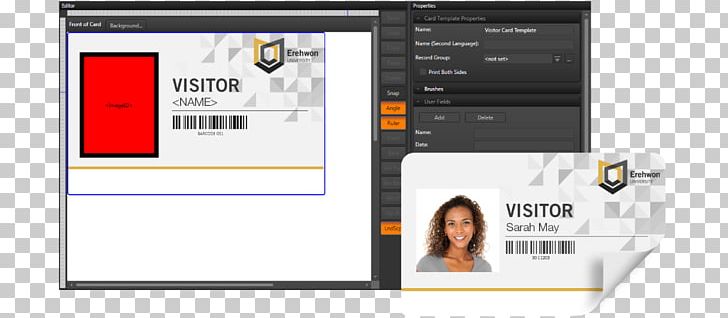 Visitor Management Template Name Tag Computer Software Identity Document PNG, Clipart, Badge, Brand, Card Stock, Communication, Computer Software Free PNG Download