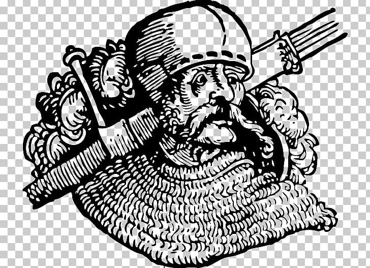 Middle Ages Graphics Illustration PNG, Clipart, Art, Black And White, Drawing, Facial Hair, Fantasy Free PNG Download