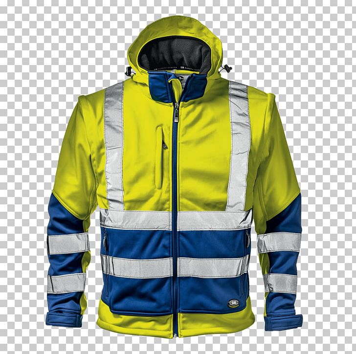 Hoodie Jacket Clothing Giubbotto Yellow PNG, Clipart, Blue, Bodywarmer, Clothing, Coat, Cobalt Blue Free PNG Download