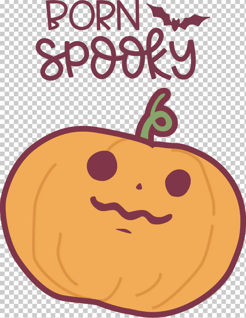 Spooky Pumpkin Halloween PNG, Clipart, Cartoon, Fruit, Halloween, Happiness, Meal Free PNG Download