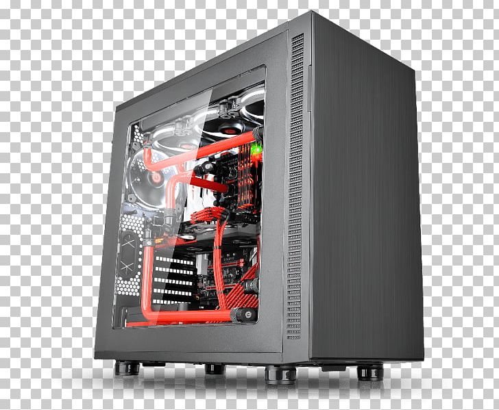 Computer Cases & Housings Computer System Cooling Parts Suppressor F51 Window E-ATX Mid-Tower Chassis CA-1E1-00M1WN-00 Thermaltake Water Cooling PNG, Clipart, Active Noise Control, Case Modding, Computer, Computer Case, Computer Cases Housings Free PNG Download