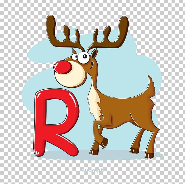 Rudolph Santa Claus Deer Christmas PNG, Clipart, Animal, Antler, Cartoon, Christmas Decoration, Christmas Stocking Free PNG Download