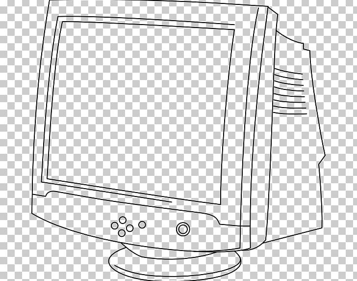 Computer Monitors Line Art Drawing PNG, Clipart, Angle, Area, Black And White, Cathode Ray Tube, Computer Free PNG Download
