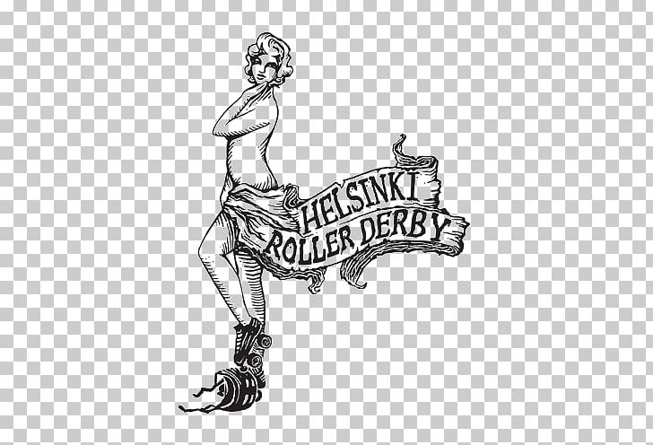 Helsinki Roller Derby Ry Roller Skating Sucker Punch Skate Shop PNG, Clipart, Arm, Art, Artwork, Black And White, Brand Free PNG Download