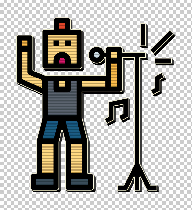 Song Icon Punk Rock Icon Singer Icon PNG, Clipart, Cartoon, Line, Machine, Punk Rock Icon, Robot Free PNG Download