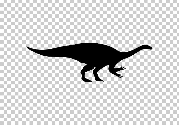 Tyrannosaurus Plateosaurus Dinosaur Iguanodon Silhouette PNG, Clipart, Animal, Black And White, Computer Icons, Dinosaur, Drawing Free PNG Download