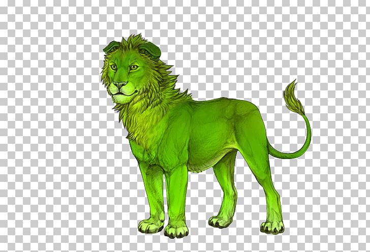 Lion Cat Terrestrial Animal Fauna Green PNG, Clipart, Animal, Animal Figure, Animals, Big Cat, Big Cats Free PNG Download