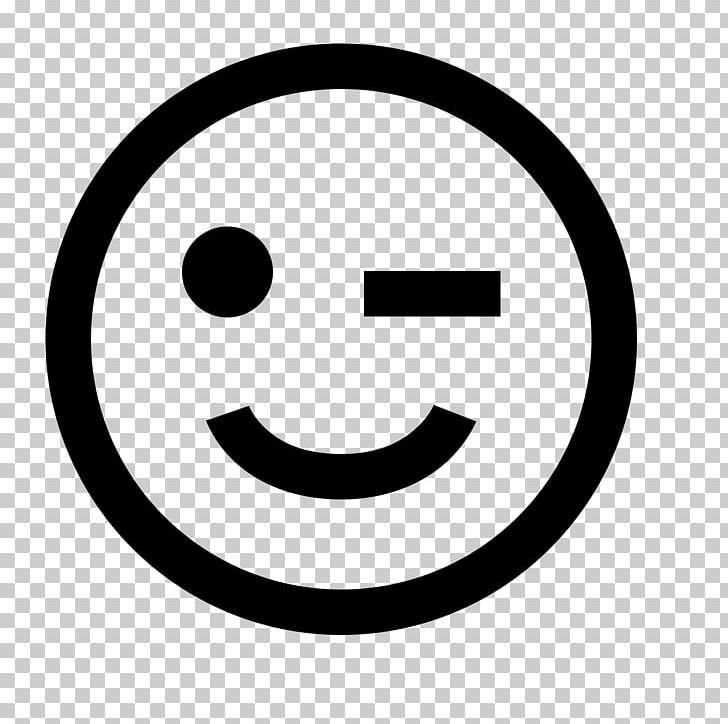 Smiley Emoticon Computer Icons Wink PNG, Clipart, Area, Black And White, Circle, Computer Icons, Download Free PNG Download