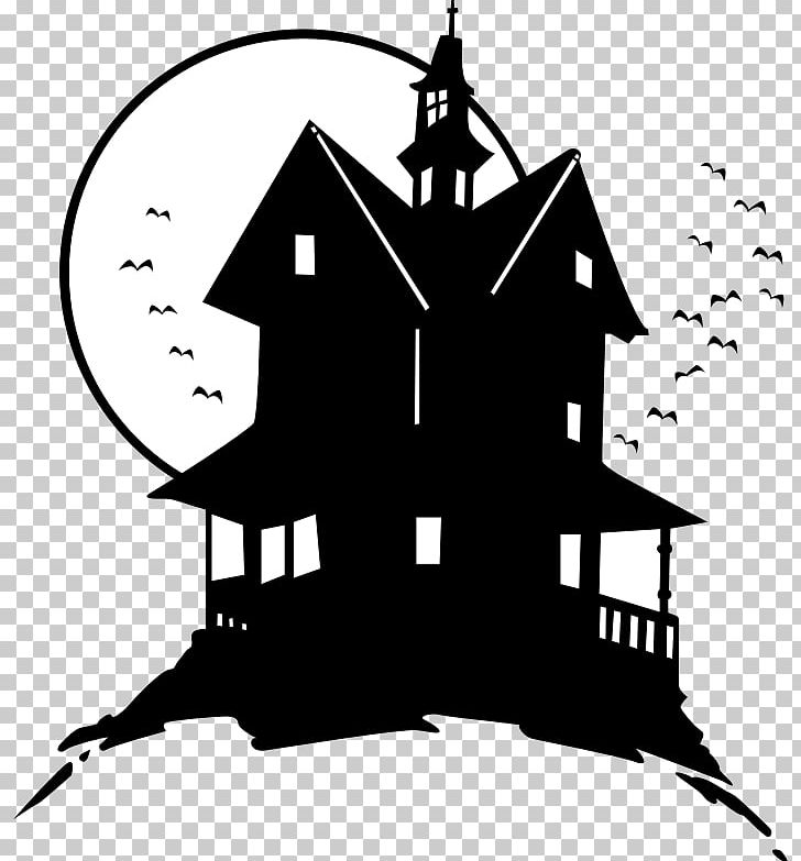 Haunted House PNG, Clipart, Animation, Artwork, Black And White, Drawing, Fictional Character Free PNG Download