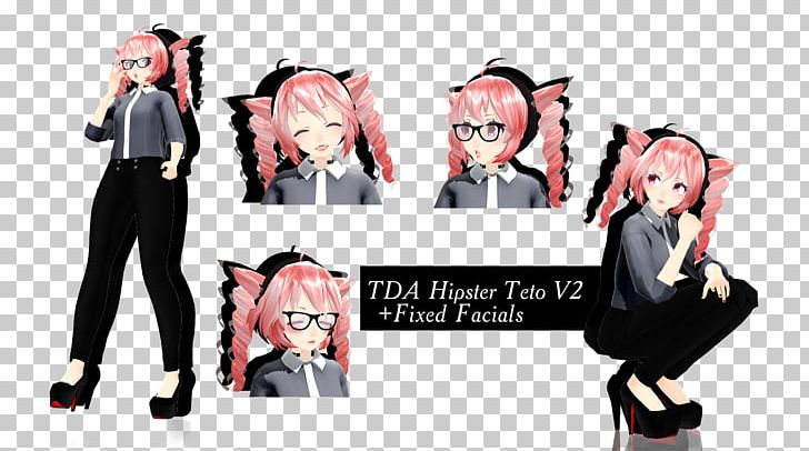 重音Teto MikuMikuDance Hatsune Miku Hipster Illustration PNG, Clipart,  Free PNG Download