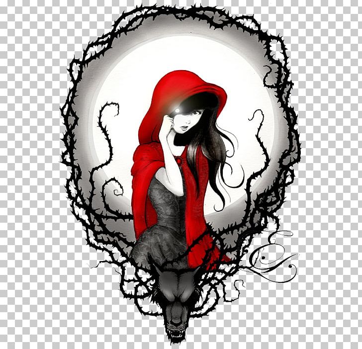 Little Red Riding Hood Big Bad Wolf Tattoo Fairy Tale Pernicious Red PNG, Clipart, Art, Big Bad , Black And White, Drawing, Fairy Tale Free PNG Download