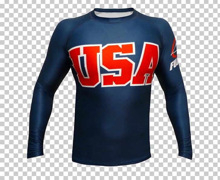 Sports Fan Jersey T-shirt Rash Guard Brazilian Jiu-jitsu Sleeve PNG, Clipart, Active Shirt, Blue, Brand, Brazilian Jiujitsu, Clothing Free PNG Download