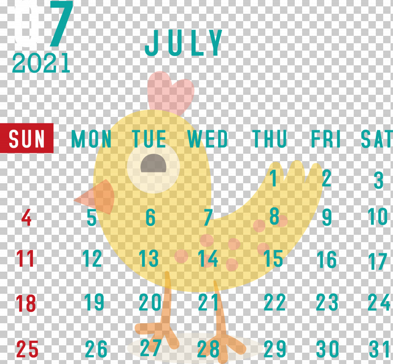 July 2021 Calendar July Calendar 2021 Calendar PNG, Clipart, 2021 Calendar, Beak, Biology, Calendar System, Cartoon Free PNG Download