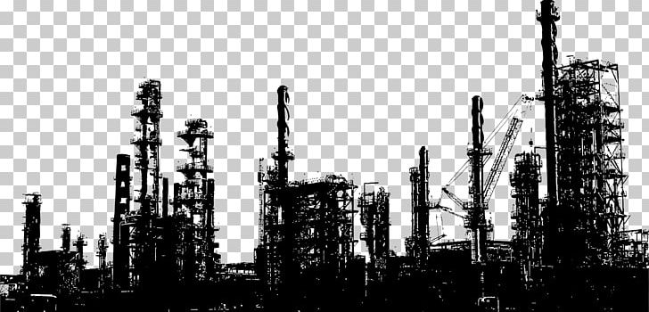 Oil Refinery Petroleum Industry Refining PNG, Clipart, Black And White, Building, City, Cityscape, Diesel Fuel Free PNG Download