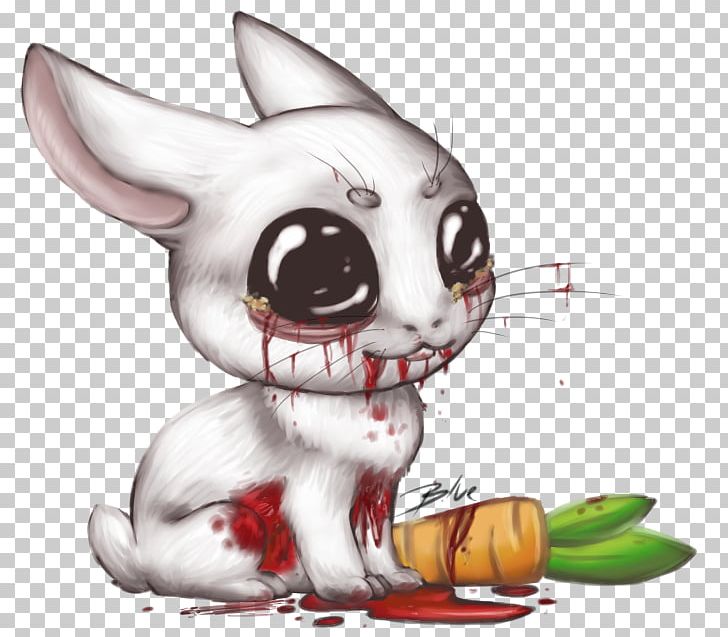 scary bunny drawing