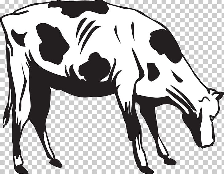 Cattle Eating PNG, Clipart, Animals, Black, Black And White, Cattle, Cattle Like Mammal Free PNG Download