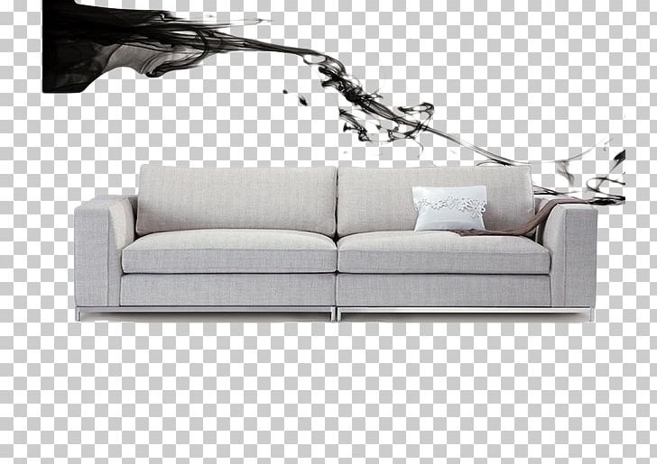 Couch Sofa Bed Chinoiserie Ink Wash Painting PNG, Clipart, Advertisement Poster, Angle, Beautiful, Black, Buy Free PNG Download