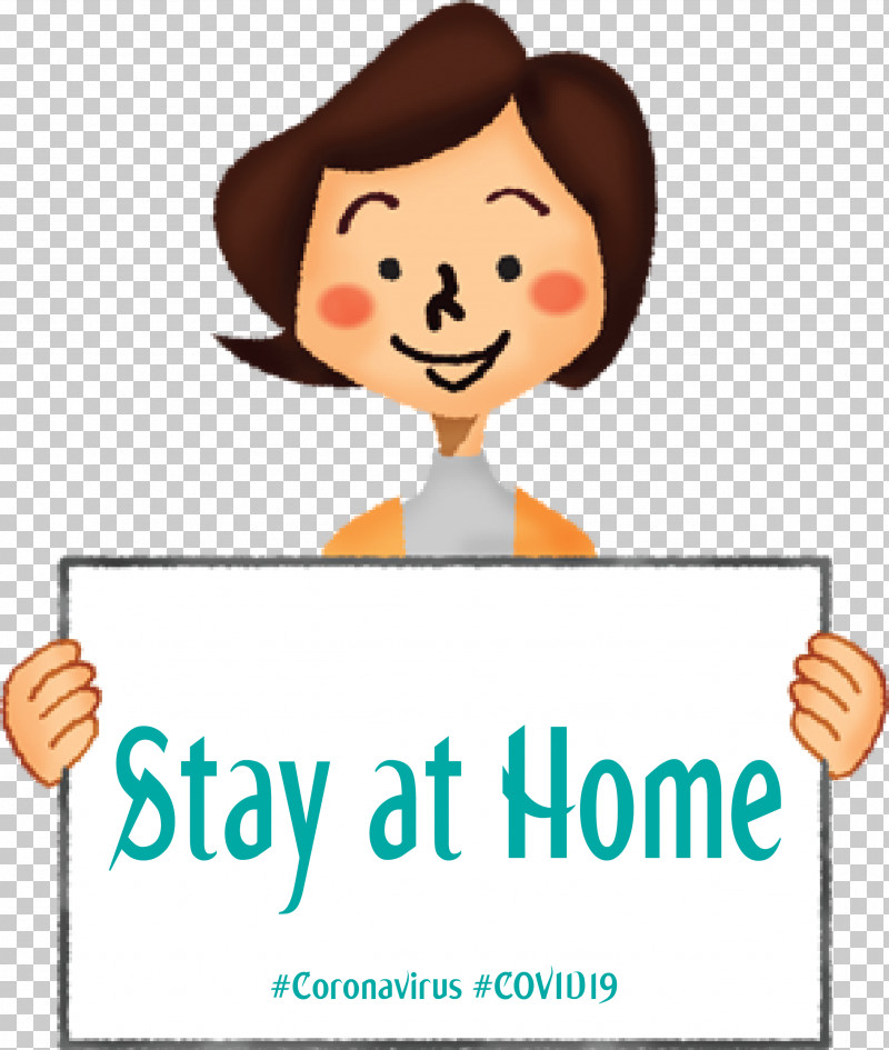 Stay At Home Coronavirus COVID19 PNG, Clipart, Cartoon, Coronavirus, Covid19, Happy, Logo Free PNG Download