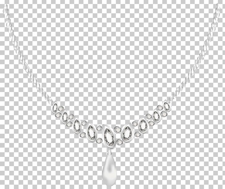 Necklace Black And White Chain Silver PNG, Clipart, Bead, Black And White, Body Jewellery, Body Jewelry, Chain Free PNG Download