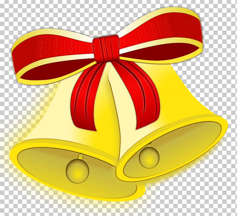 Yellow Red Ribbon Bell Symbol PNG, Clipart, Bell, Paint, Red, Ribbon, Symbol Free PNG Download