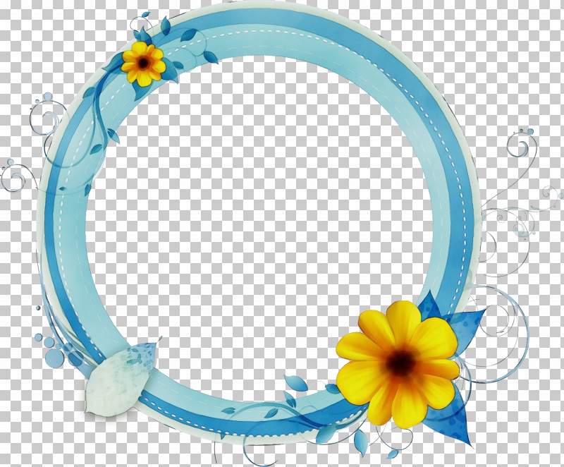 Turquoise Flower Circle PNG, Clipart, Circle, Floral Circle Frame, Flower, Flower Circle Frame, Paint Free PNG Download