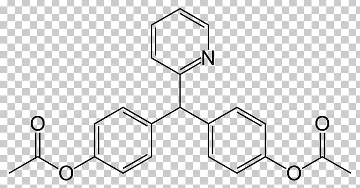 Bisacodyl Molecule Tablet Atom Laxative PNG, Clipart, Angle, Area, Atom, Bisacodyl, Black And White Free PNG Download