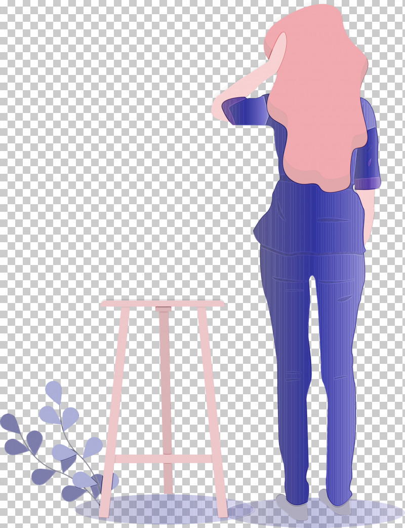 Standing Sitting Furniture Stool Bar Stool PNG, Clipart, Art, Bar Stool, Chair, Furniture, Girl Free PNG Download