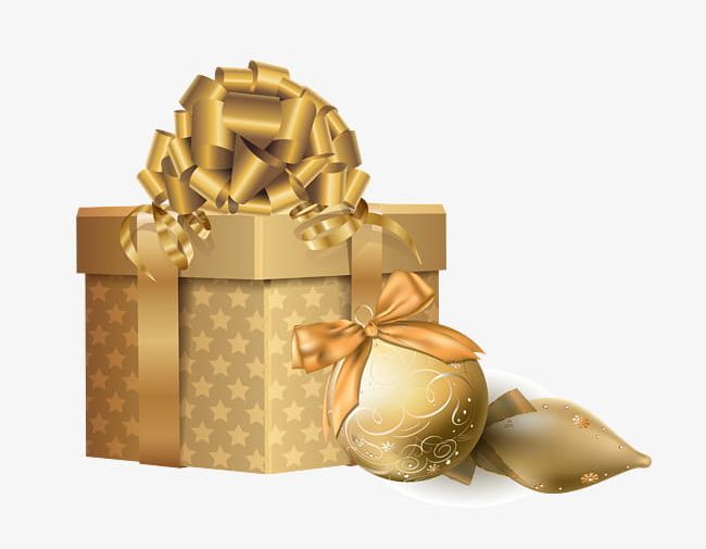 Golden Gift PNG, Clipart, Christmas, Festival, Gift, Gift Clipart, Golden Free PNG Download