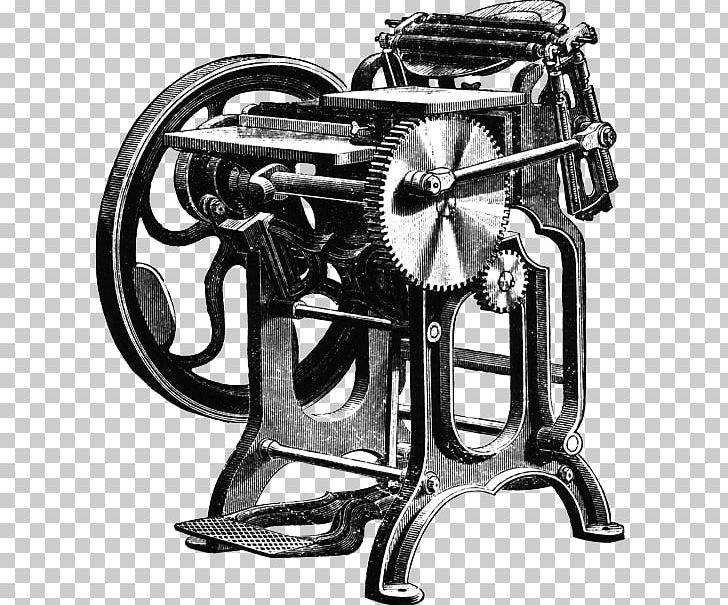 Machine Printing Press Paper Platen PNG, Clipart, Black And White, Cornet, Franklin, Gordon, History Free PNG Download