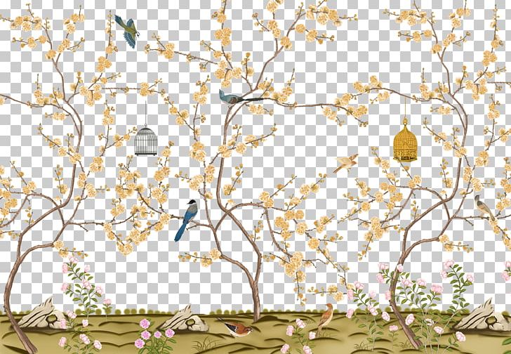 Bird Floral Design PNG, Clipart, Animals, Bird Cage, Birds, Blossom, Branch Free PNG Download