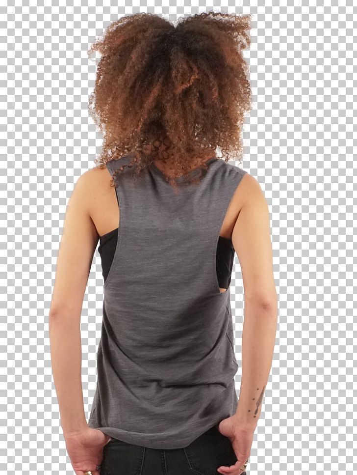 T-shirt Shoulder Sleeveless Shirt Outerwear PNG, Clipart, Brown Hair, Clothing, Joint, Long Hair, Muscle Free PNG Download