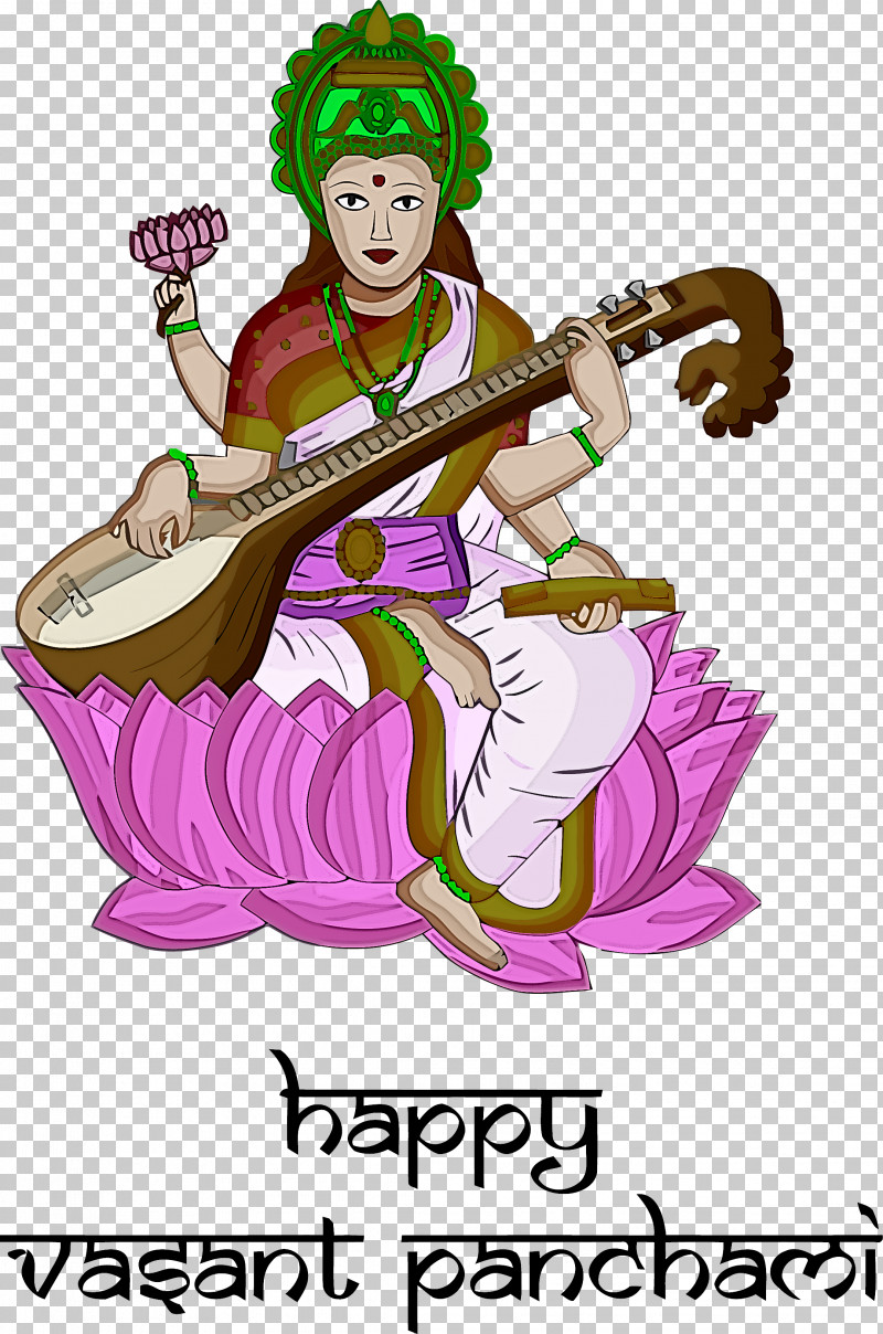 Vasant Panchami Basant Panchami Saraswati Puja PNG, Clipart, Basant Panchami, Cartoon, Indian Musical Instruments, Musical Instrument, Musician Free PNG Download