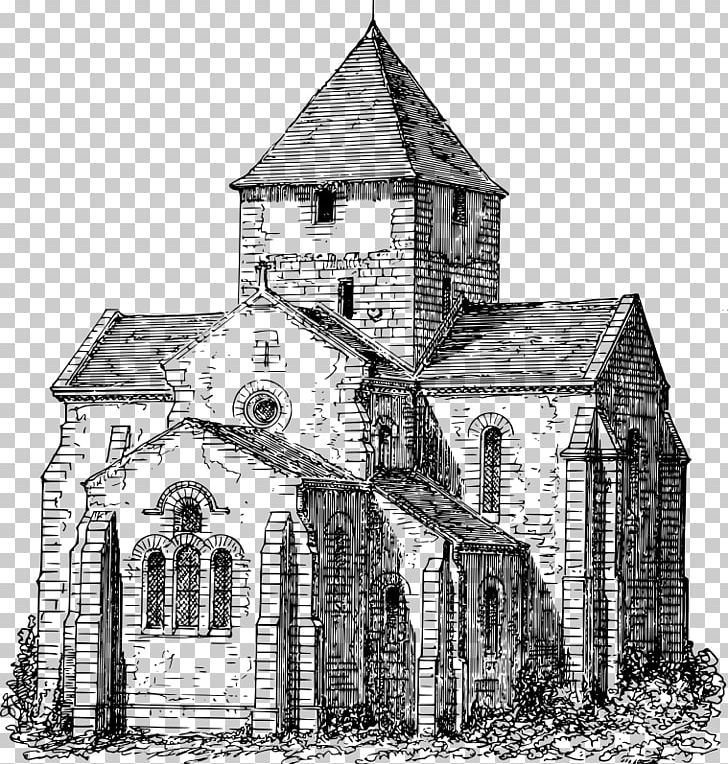 Building Church Drawing PNG, Clipart, Abbey, Almshouse, Arch, Bell Tower, Black And White Free PNG Download