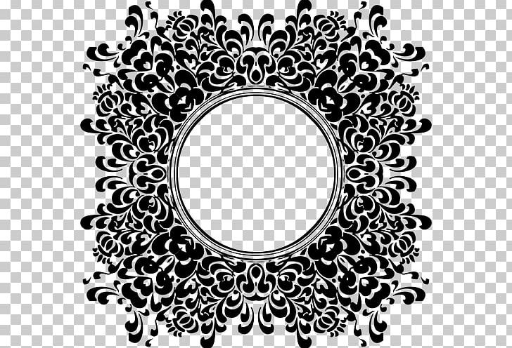Floral Design Flower Pattern PNG, Clipart, Art, Black, Black And White, Circle, Decorative Arts Free PNG Download