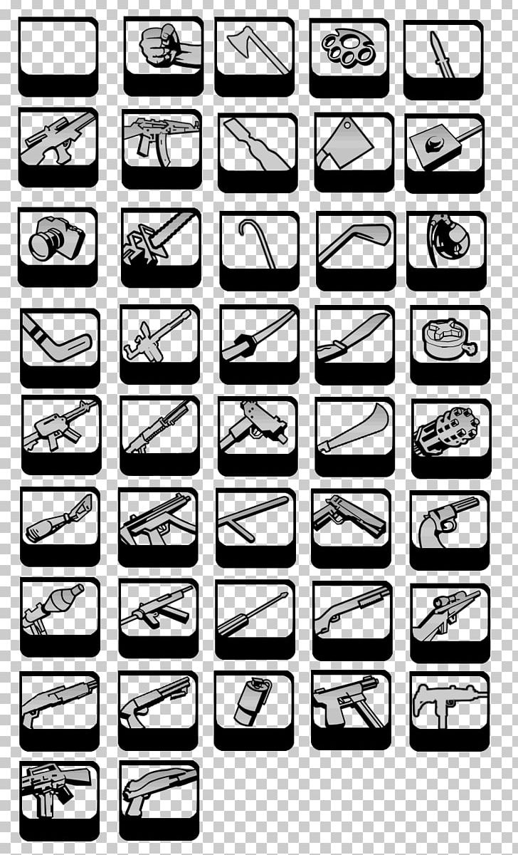 Grand Theft Auto: Liberty City Stories Weapon PNG, Clipart, Angle, Area, Art, Artist, Black And White Free PNG Download