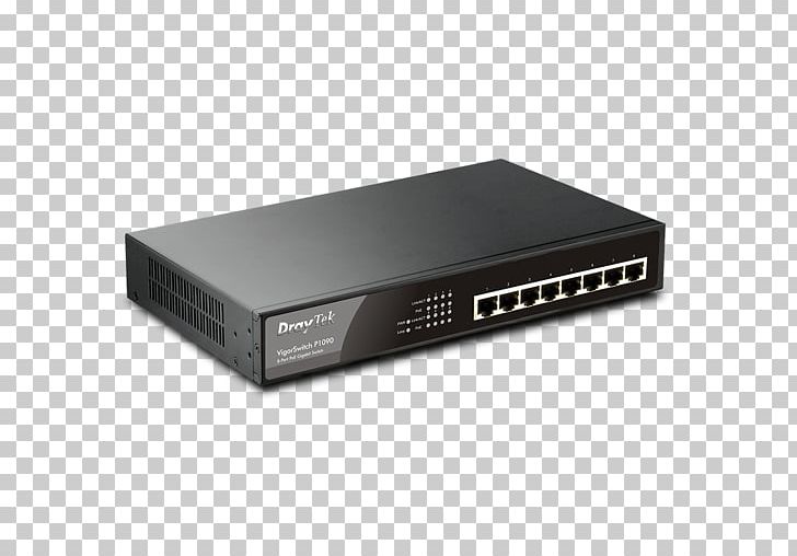 Power Over Ethernet Network Switch Gigabit Ethernet DrayTek Wireless Access Points PNG, Clipart, Cable, Computer Network, Draytek, Draytek Vigor Switch P1090, Electron Free PNG Download
