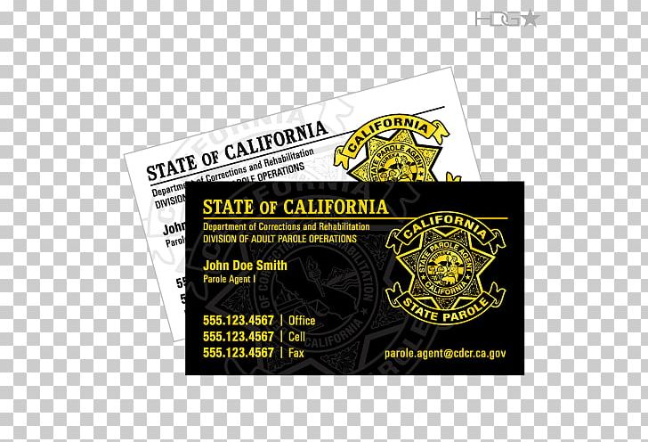 California Department Of Corrections And Rehabilitation Business Cards Parole Probation Officer PNG, Clipart, Badge, Boutique Business Card Series, Brand, Business Cards, California Free PNG Download
