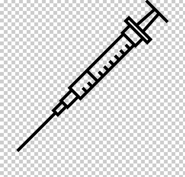 Syringe Hypodermic Needle Medicine Injection Pharmaceutical Drug PNG, Clipart, Angle, Area, Black, Black And White, Computer Icons Free PNG Download