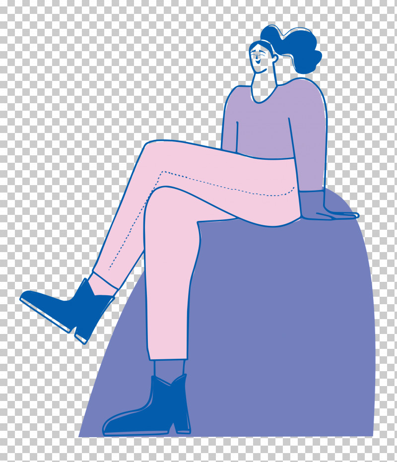 Sitting On Rock PNG, Clipart, Cartoon, Electric Blue M, Human Body, Shoe, Sitting Free PNG Download