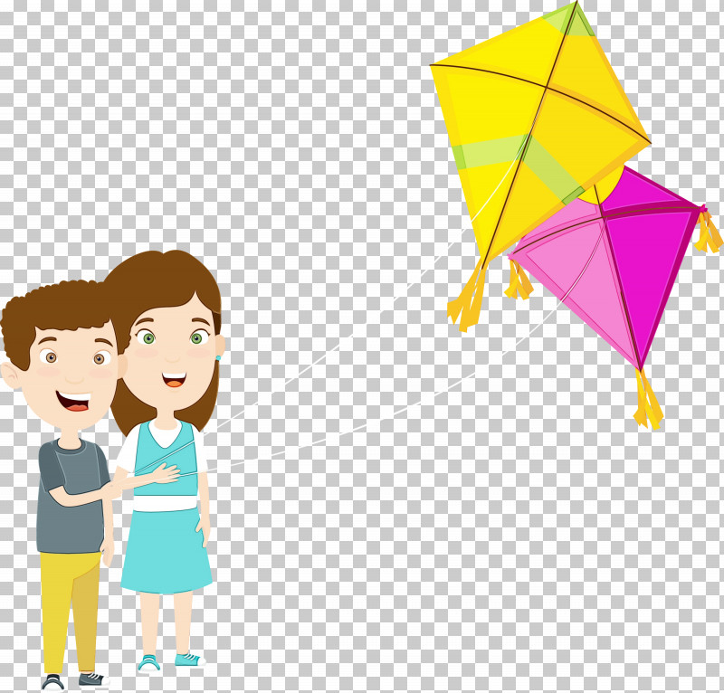 Cartoon Kite Child Line Fun PNG, Clipart, Bhogi, Cartoon, Child, Fun, Happy Free PNG Download