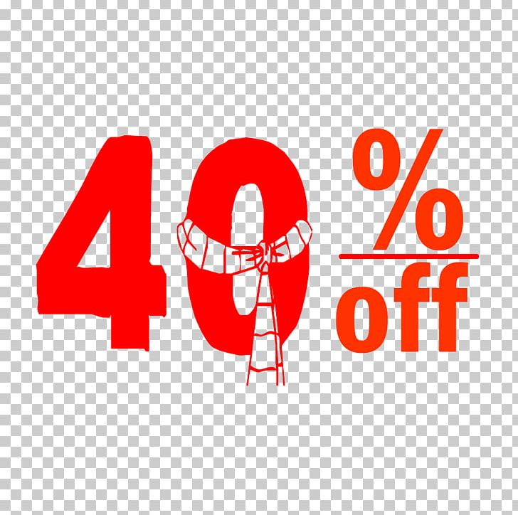 Christmas 40% Discount Tag. PNG, Clipart, Area, Brand, Graphic Design, Line, Logo Free PNG Download