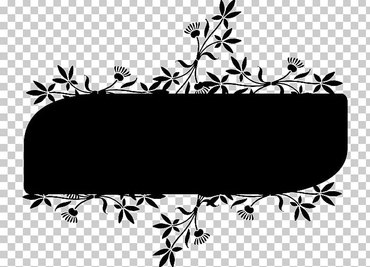 Banner Ornament PNG, Clipart, Art, Banner, Black, Black And White, Branch Free PNG Download