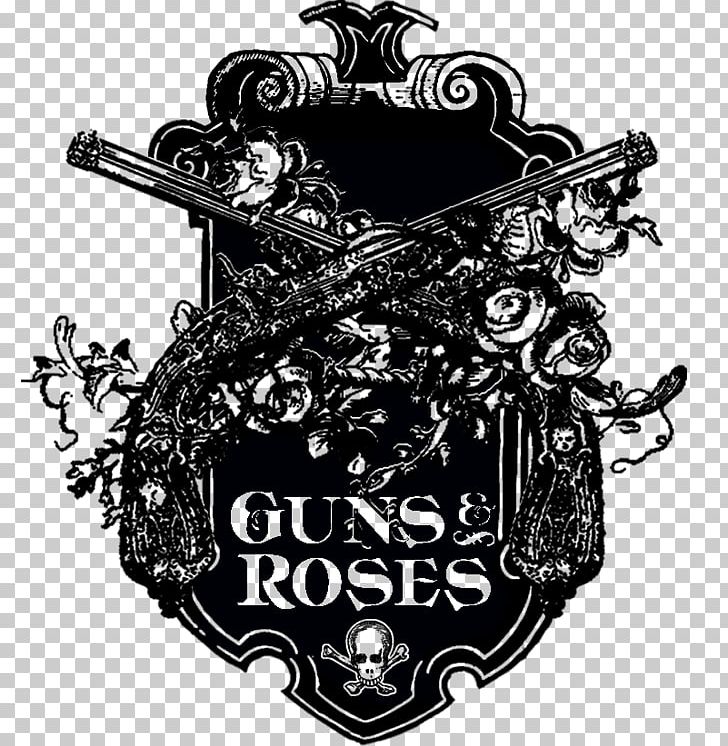 Logo Guns N' Roses Graphic Design PNG, Clipart, Art, Black And White, Brand, Crest, Deviantart Free PNG Download