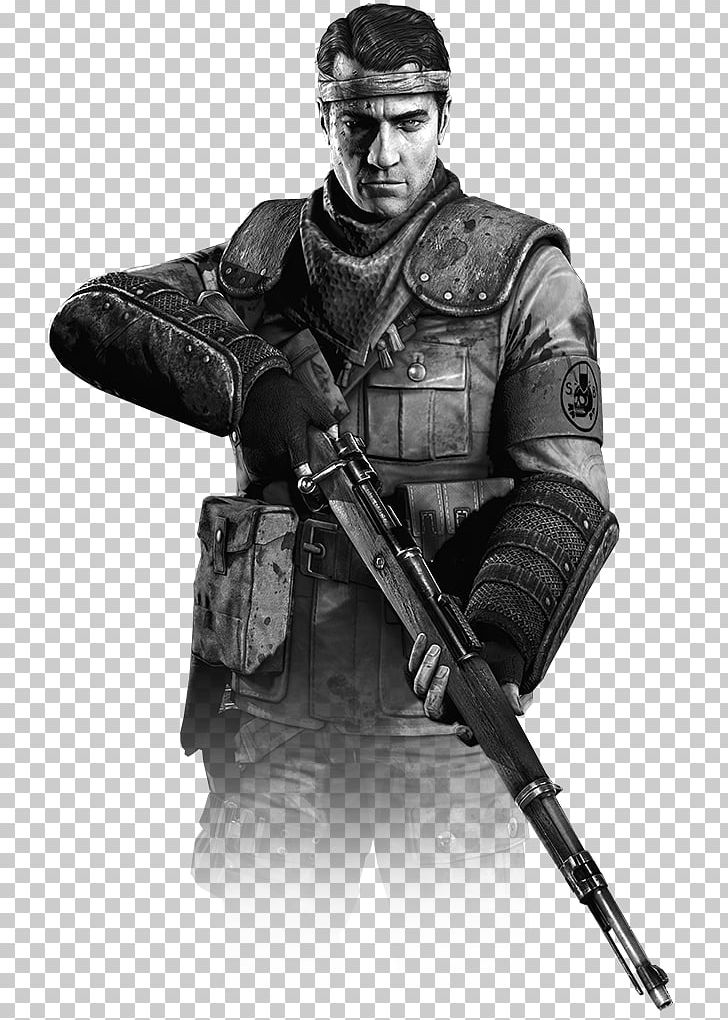 Soldier Firearm Military Sniper Rifle Infantry PNG, Clipart, Black And White, Firearm, Fusilier, Gaming, Gun Free PNG Download