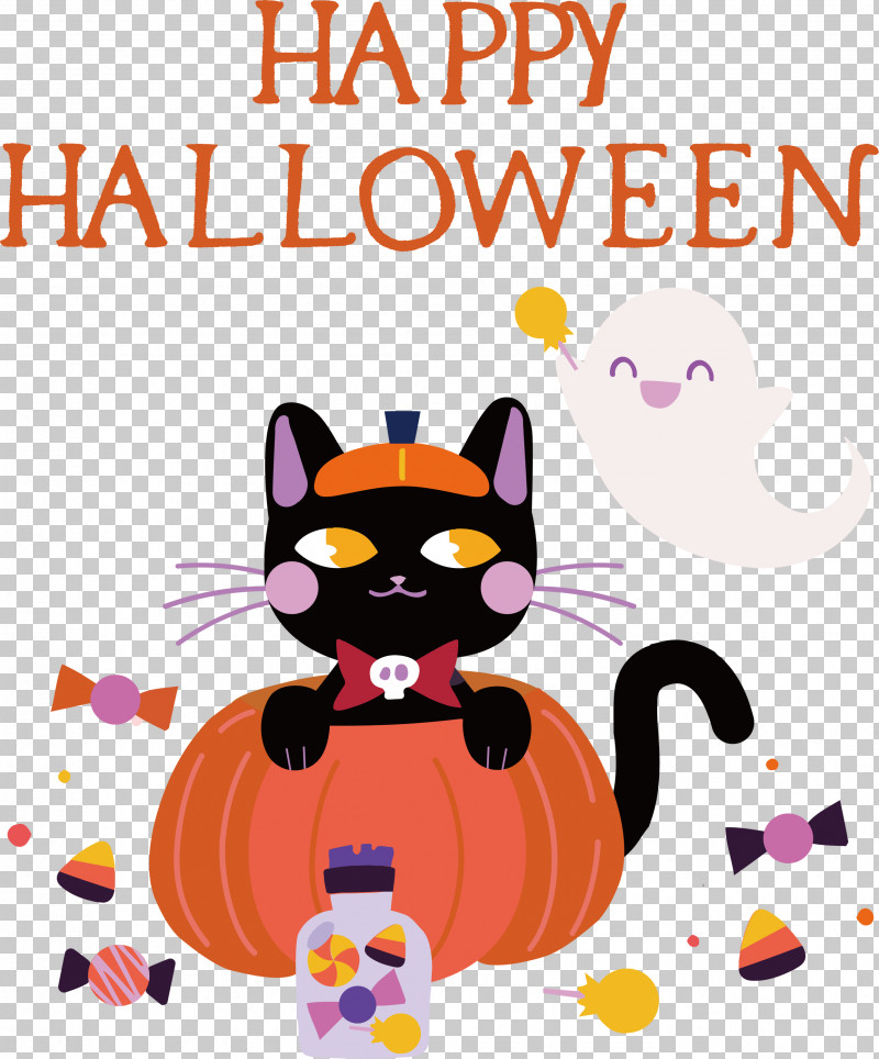 Happy Halloween PNG, Clipart, Biology, Cartoon, Cat, Happy Halloween, Kitten Free PNG Download