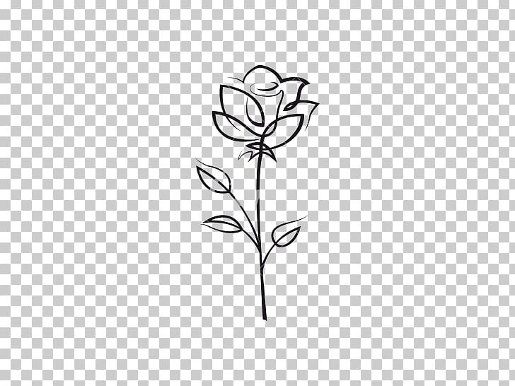 Rose Drawing Flower PNG, Clipart, Black And White, Black Rose, Branch, Canva, Clip Art Free PNG Download