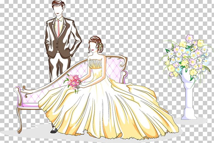 Marriage Cartoon Wedding Illustration PNG, Clipart, Bride, Brides, Encapsulated Postscript, Fashion, Fashion Design Free PNG Download