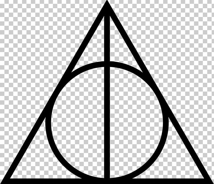 Harry Potter And The Deathly Hallows Triangle Symbol Circle PNG, Clipart, Angle, Area, Art, Black And White, Cheating In Video Games Free PNG Download